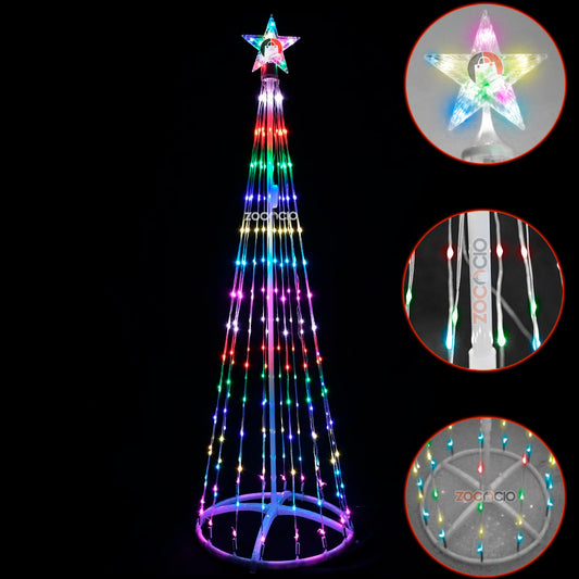 Árbol cónico LED luces navideño 1.80M fácil de armar - 50% OFF - Envío gratis